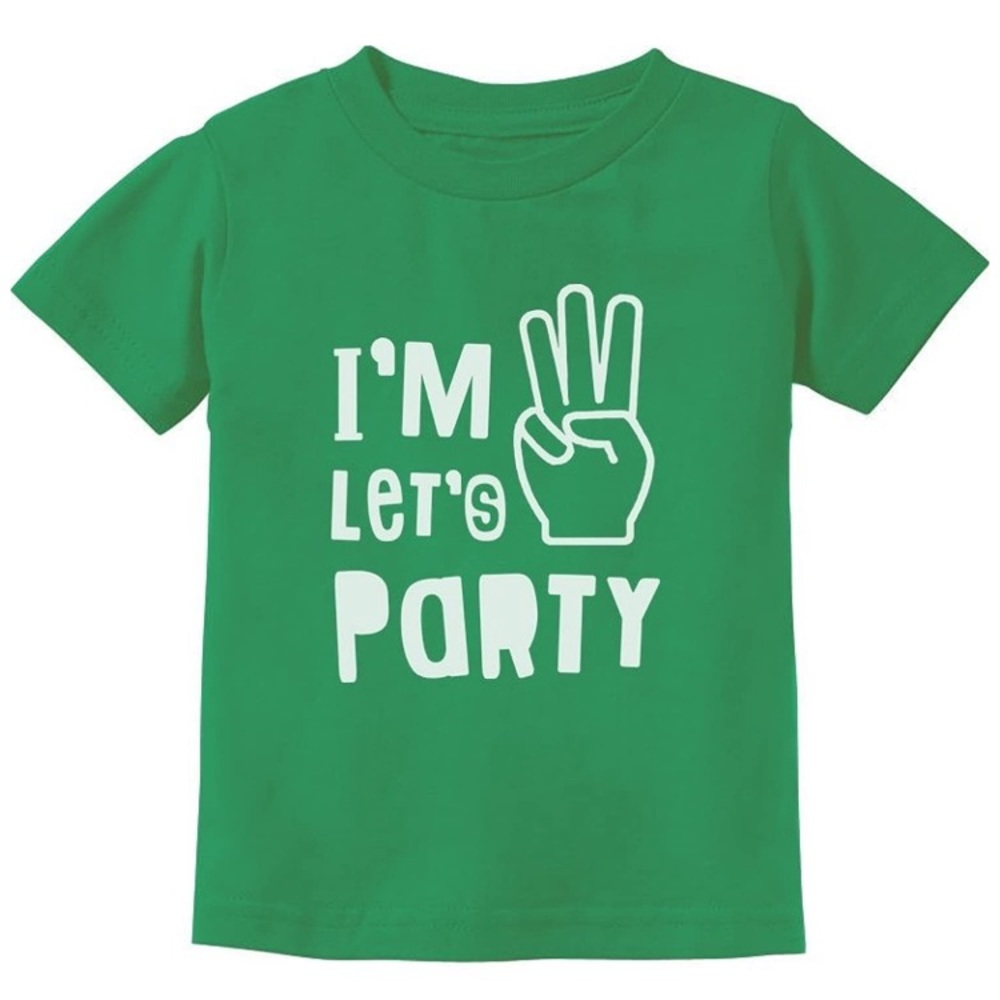 I’m 3 let’s party toddler shirt